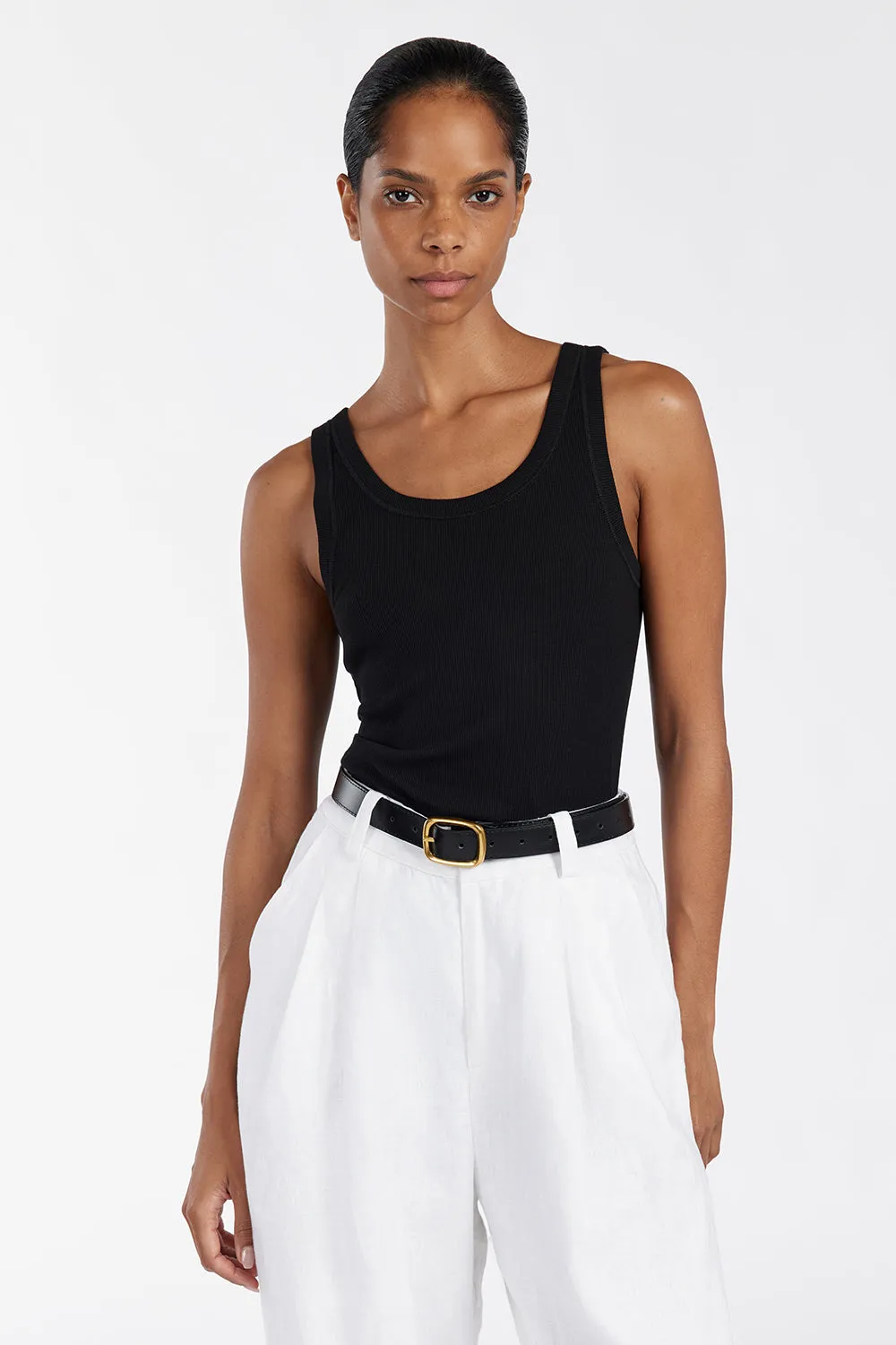 Dissh LEE BLACK KNIT TANK