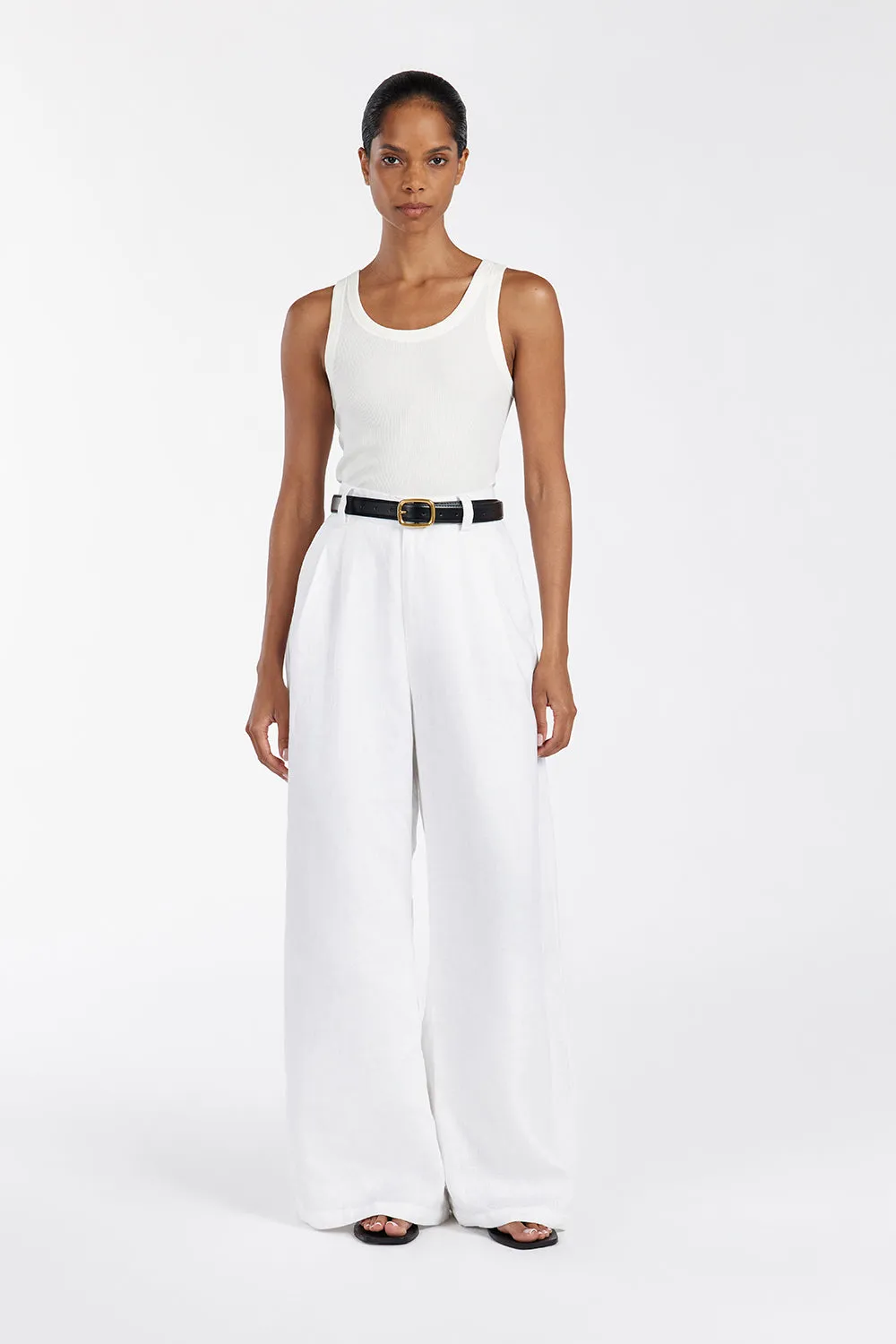 Dissh LEE OFF WHITE KNIT TANK