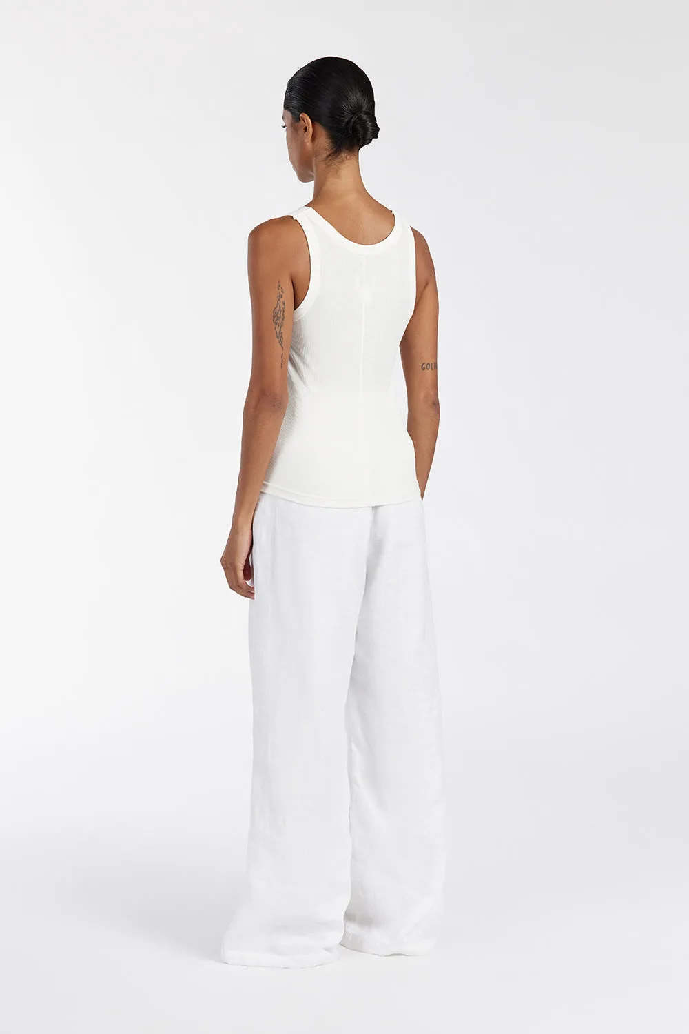 Dissh LEE OFF WHITE KNIT TANK