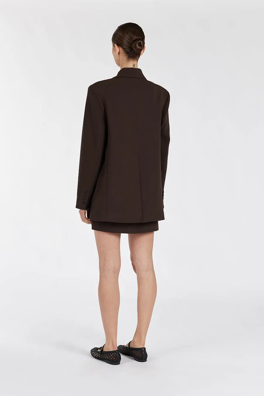 Dissh LIV BITTER CHOC BOYFRIEND BLAZER