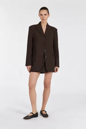 Dissh LIV BITTER CHOC BOYFRIEND BLAZER
