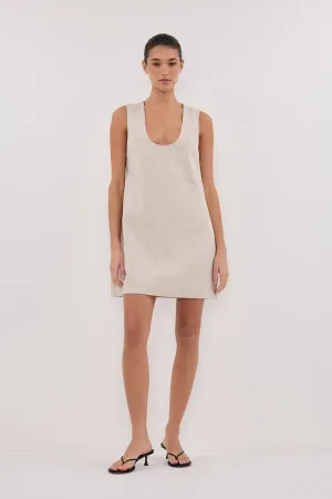 Dissh LOTUS NATURAL LINEN MINI DRESS