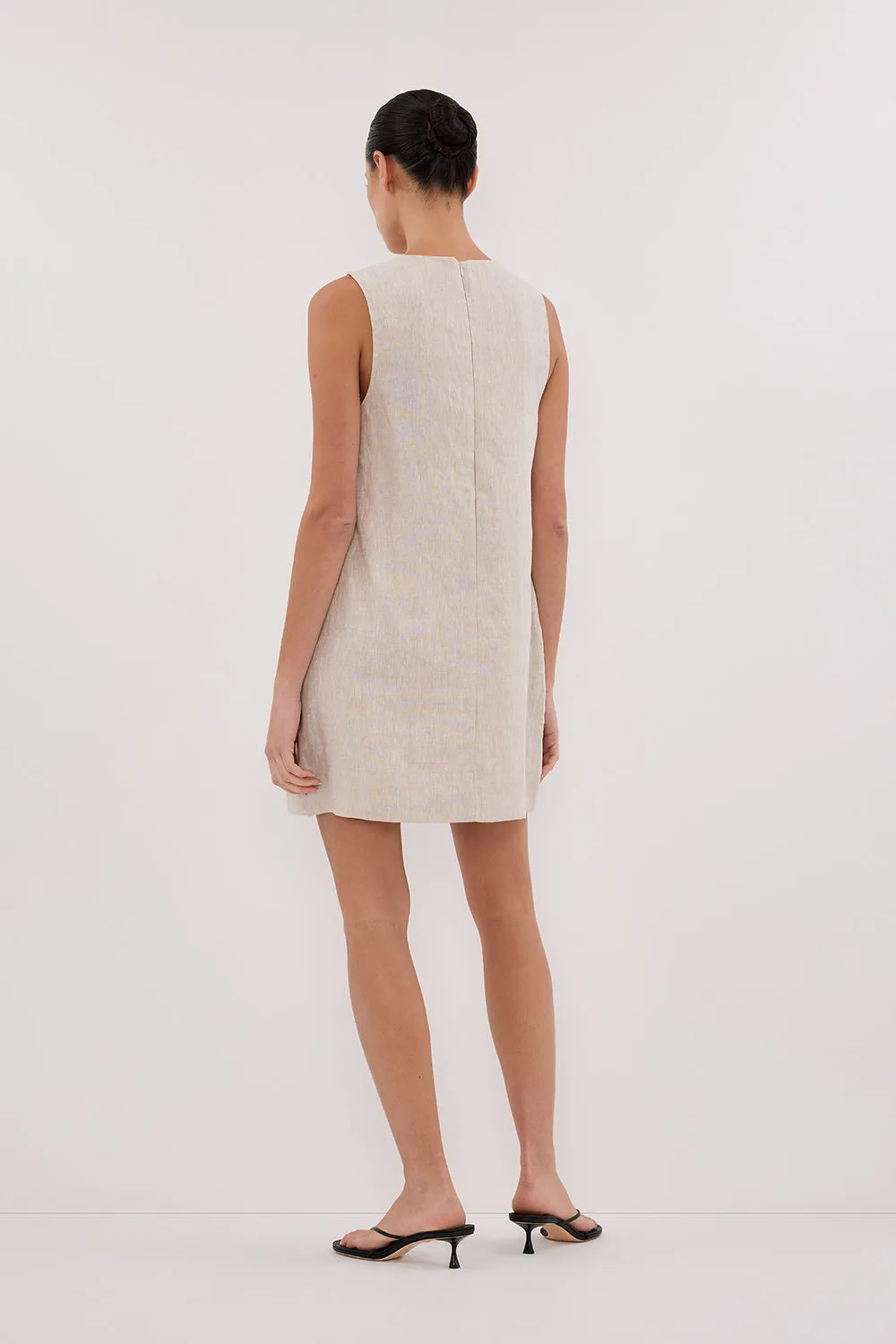 Dissh LOTUS NATURAL LINEN MINI DRESS