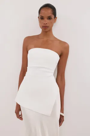Dissh LUKE OFF WHITE LONGLINE BANDEAU TOP