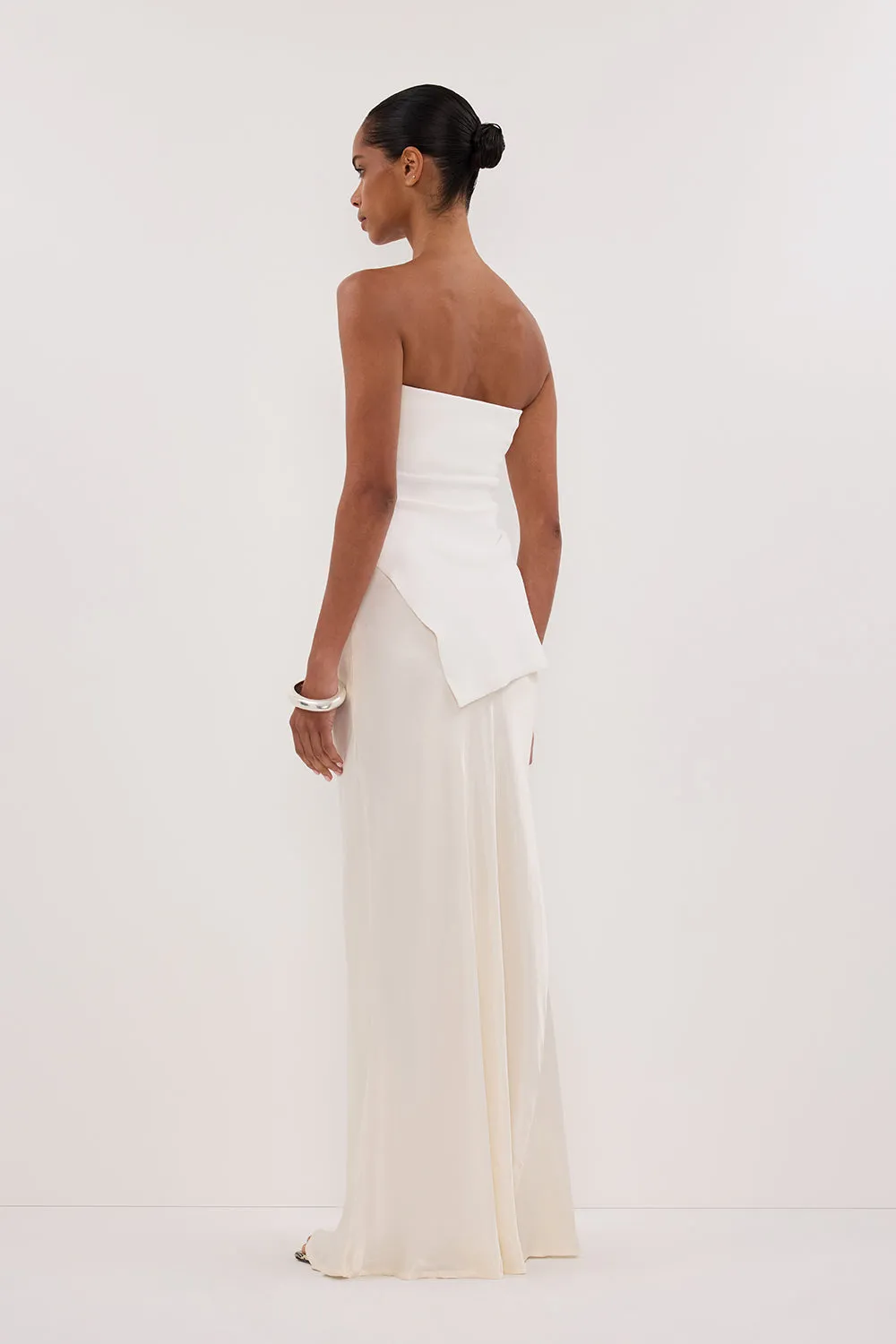 Dissh LUKE OFF WHITE LONGLINE BANDEAU TOP