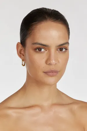 Dissh LUV AJ XL CHAIN LINK GOLD HOOP EARRINGS