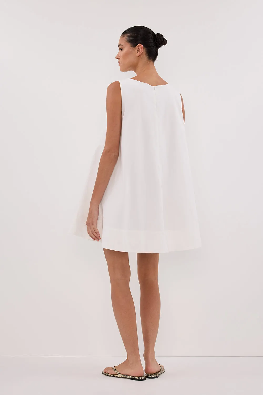 Dissh MAISIE WHITE POPLIN MINI DRESS