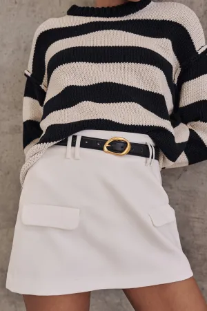 Dissh MARGOT BLACK LEATHER BELT