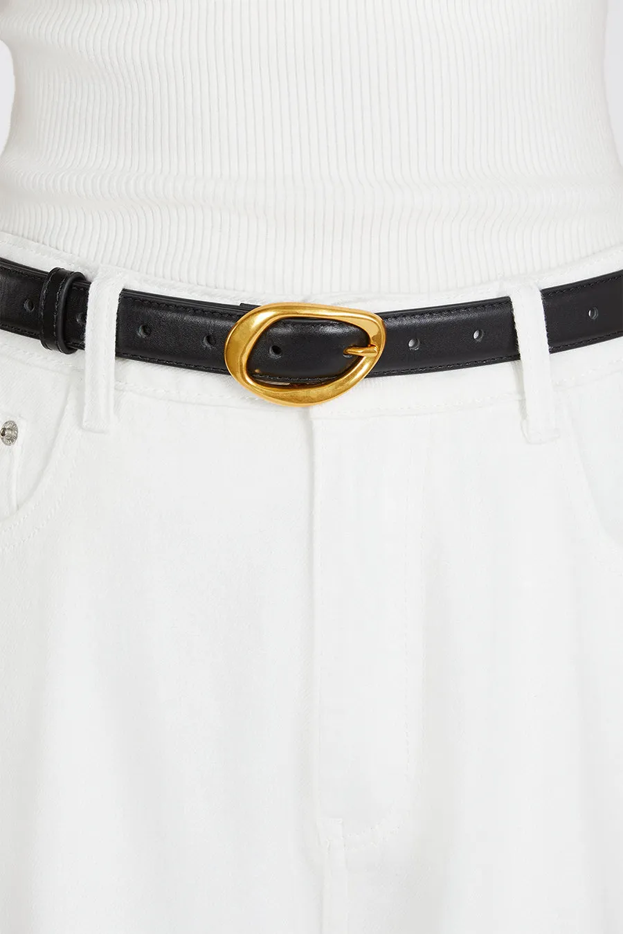 Dissh MARGOT BLACK LEATHER BELT