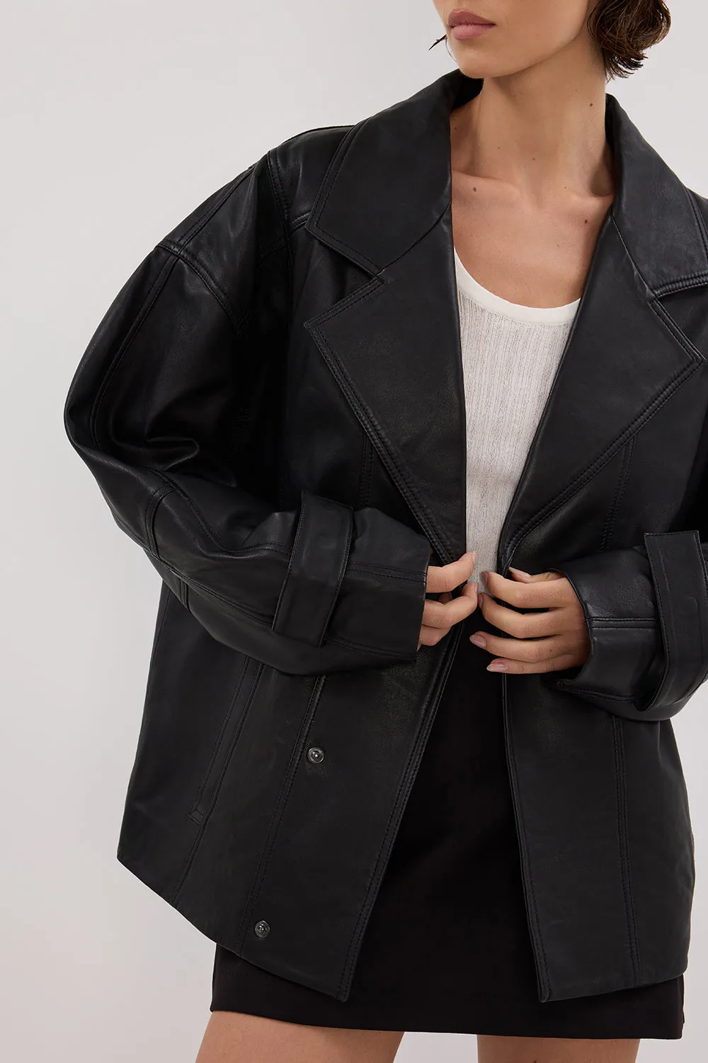 Dissh MARGOT BLACK LEATHER JACKET
