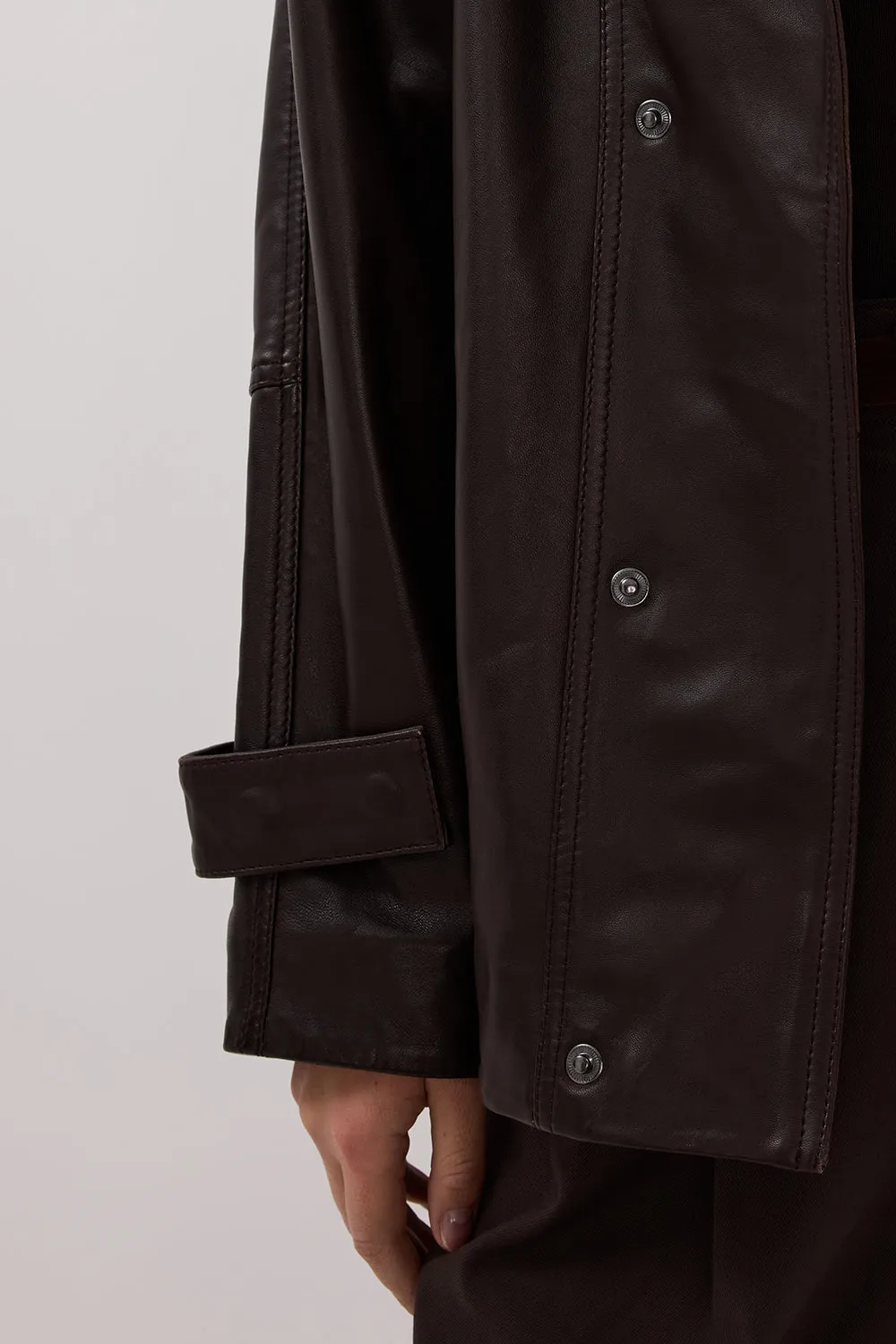 Dissh MARGOT CHOC LEATHER JACKET