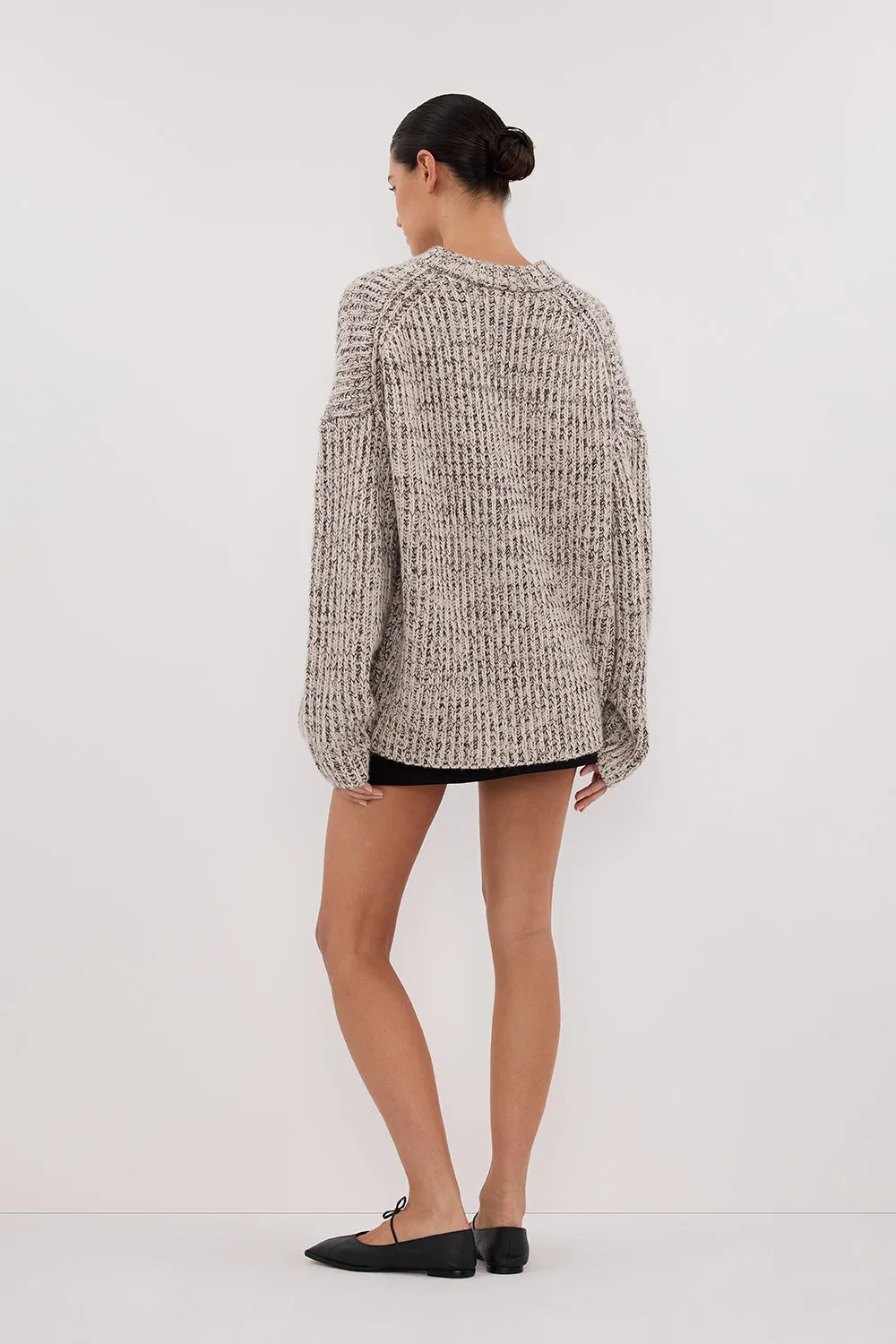 Dissh MARLEY IVORY CHOC SPECKLE JUMPER