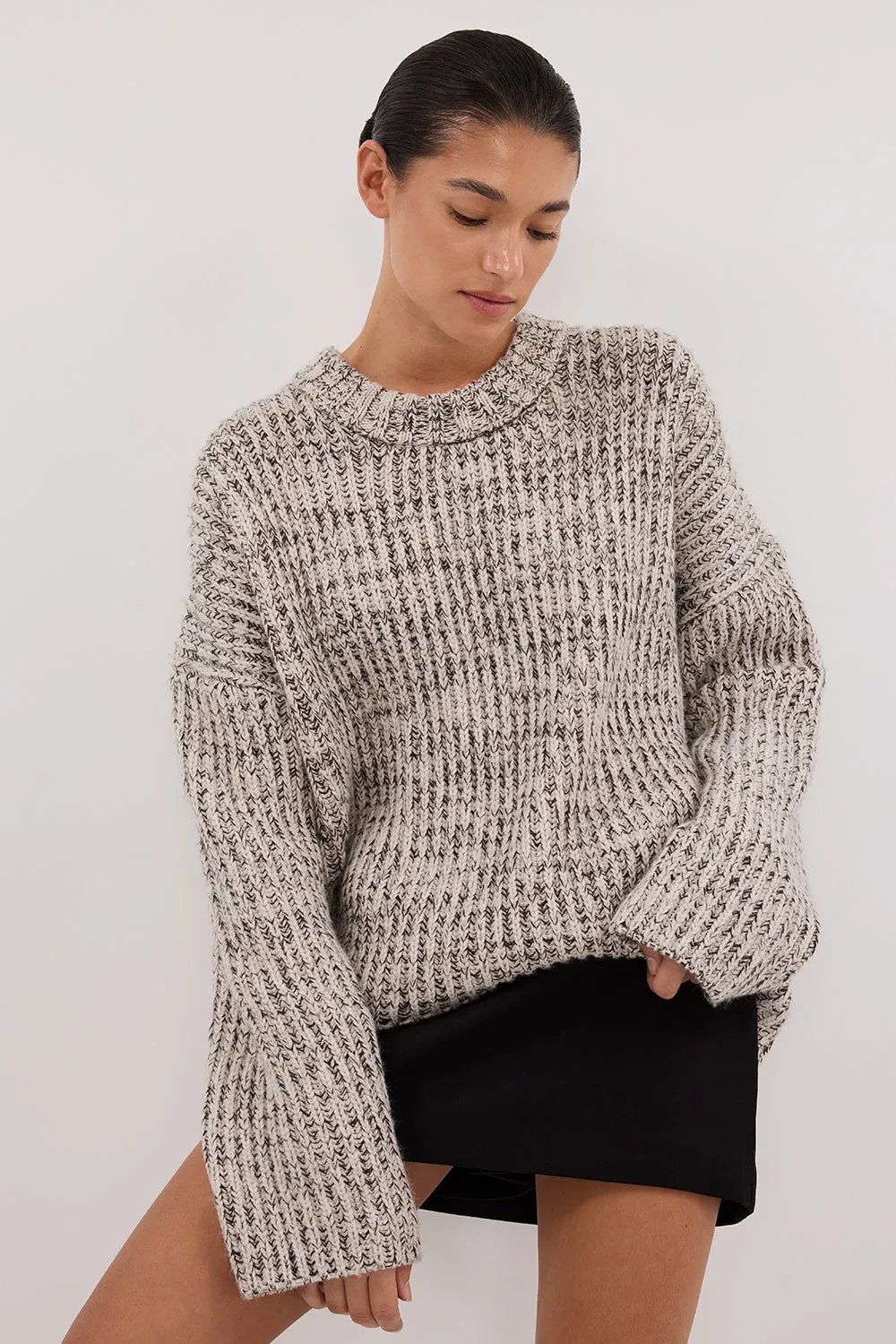 Dissh MARLEY IVORY CHOC SPECKLE JUMPER