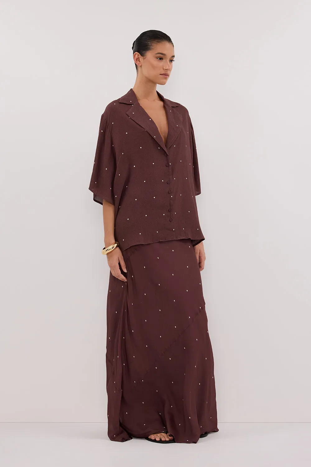 Dissh MELROSE WALNUT MIDI SKIRT
