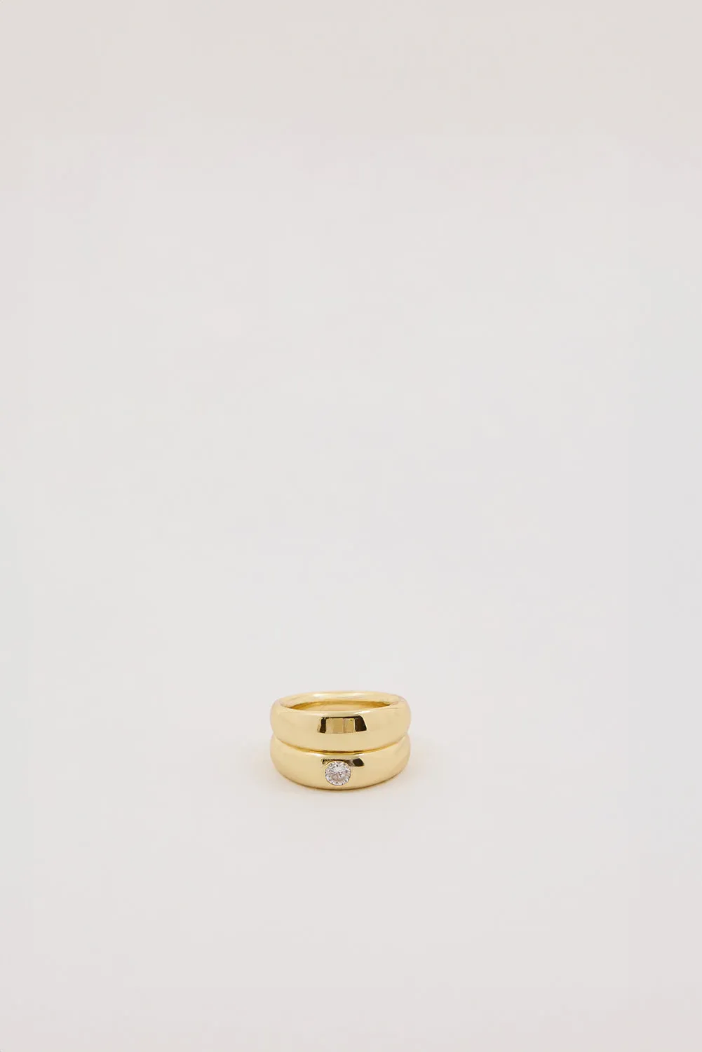 Dissh MÉGA DOUBLE STACK GOLD PINKY RING
