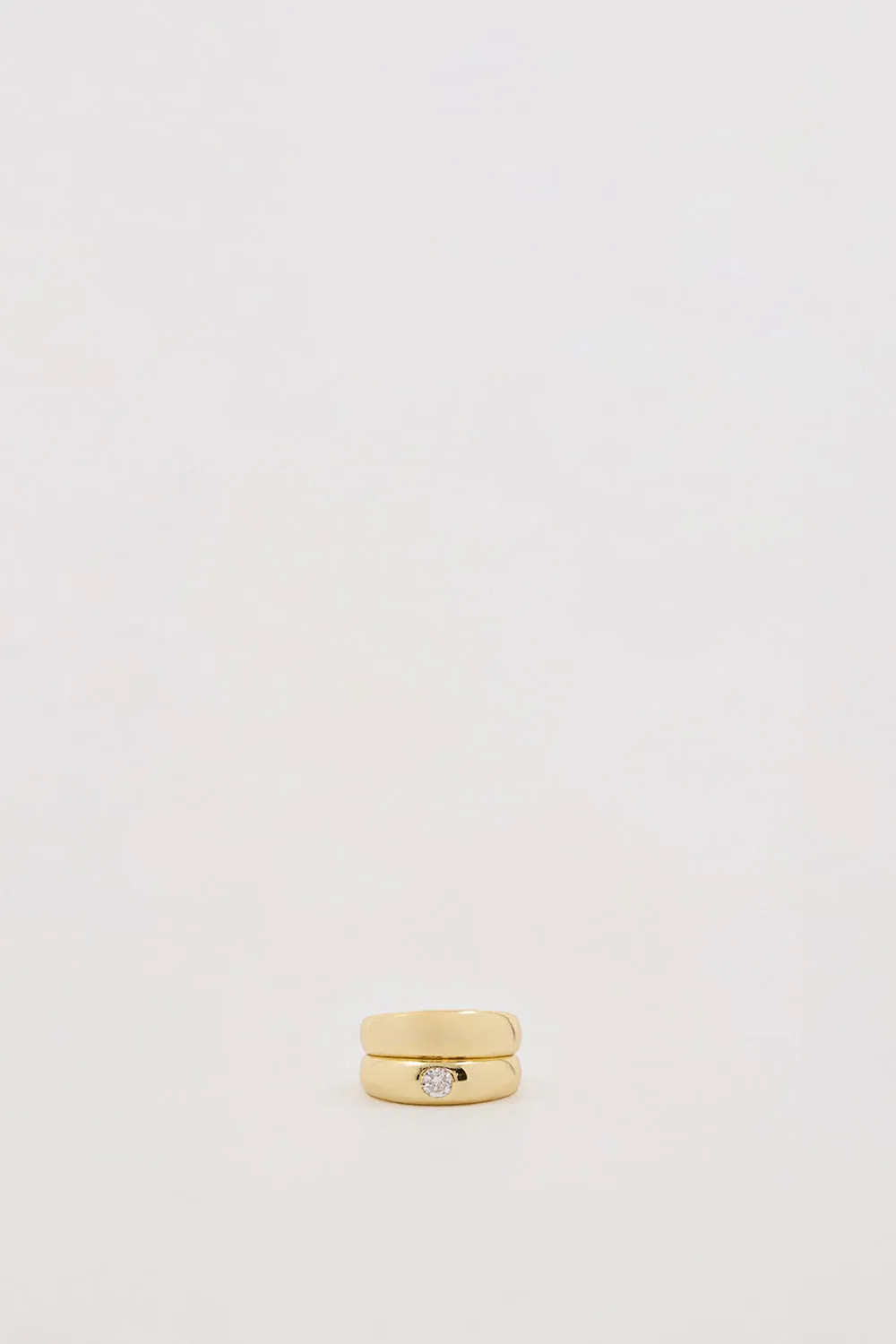 Dissh MÉGA DOUBLE STACK GOLD PINKY RING