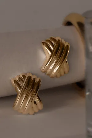 Dissh MÉGA TRIPLE X GOLD EARRING