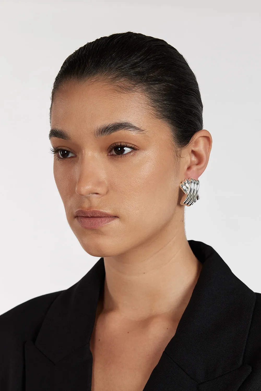 Dissh MÉGA TRIPLE X SILVER EARRING