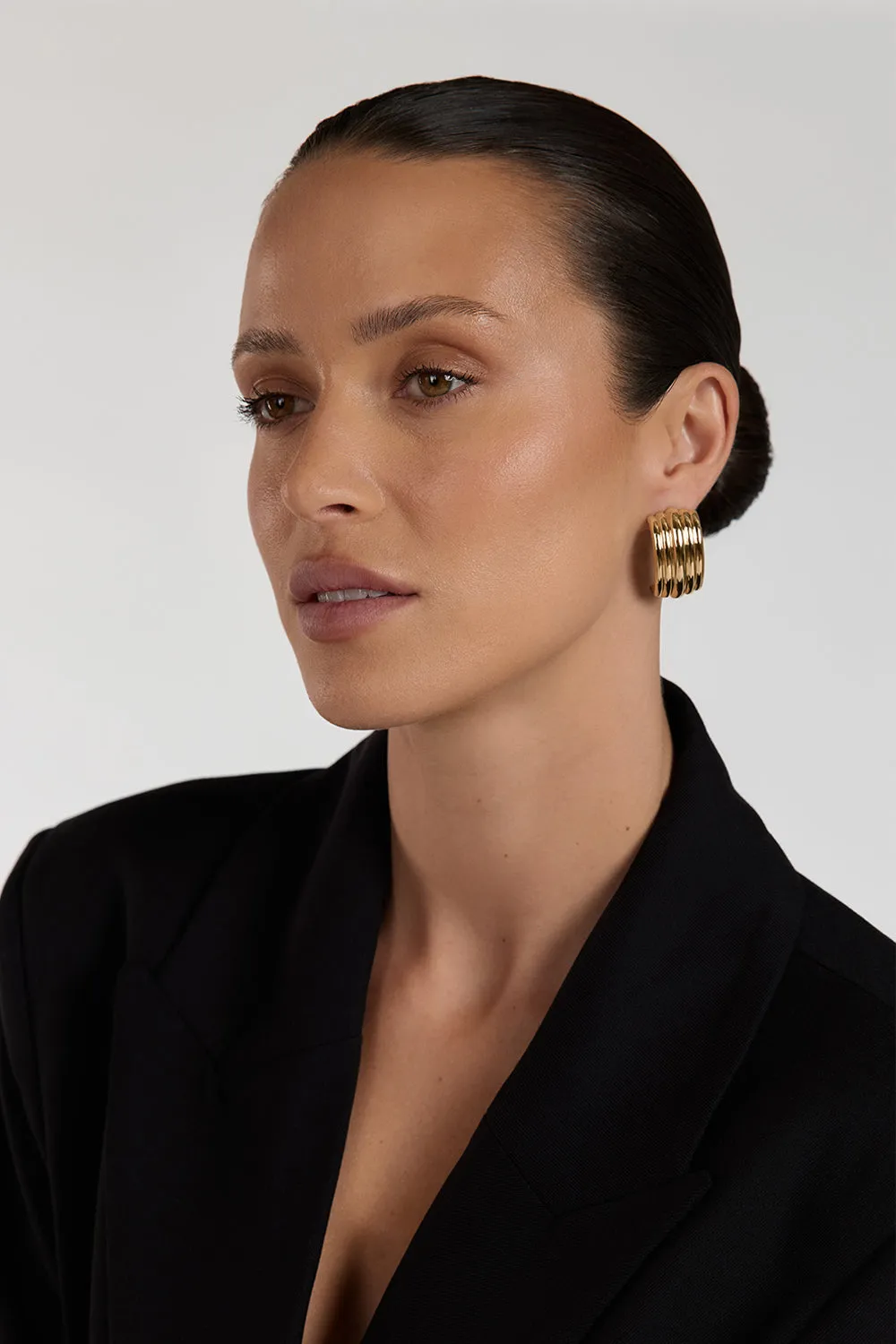 Dissh MÉGA WATERFALL LARGE GOLD EARRING