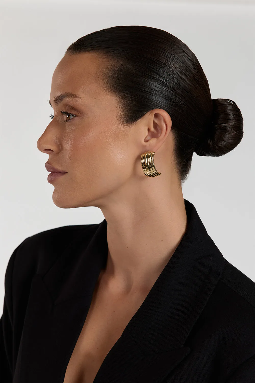 Dissh MÉGA WATERFALL LARGE GOLD EARRING