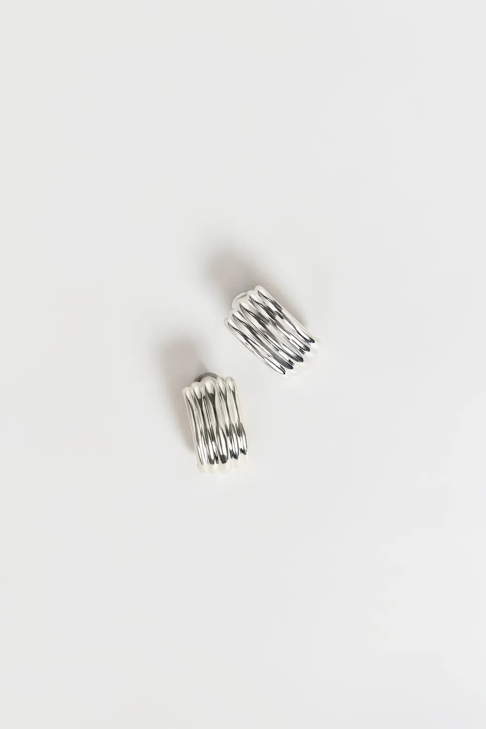 Dissh MÉGA WATERFALL LARGE SILVER EARRING