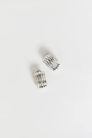 Dissh MÉGA WATERFALL LARGE SILVER EARRING