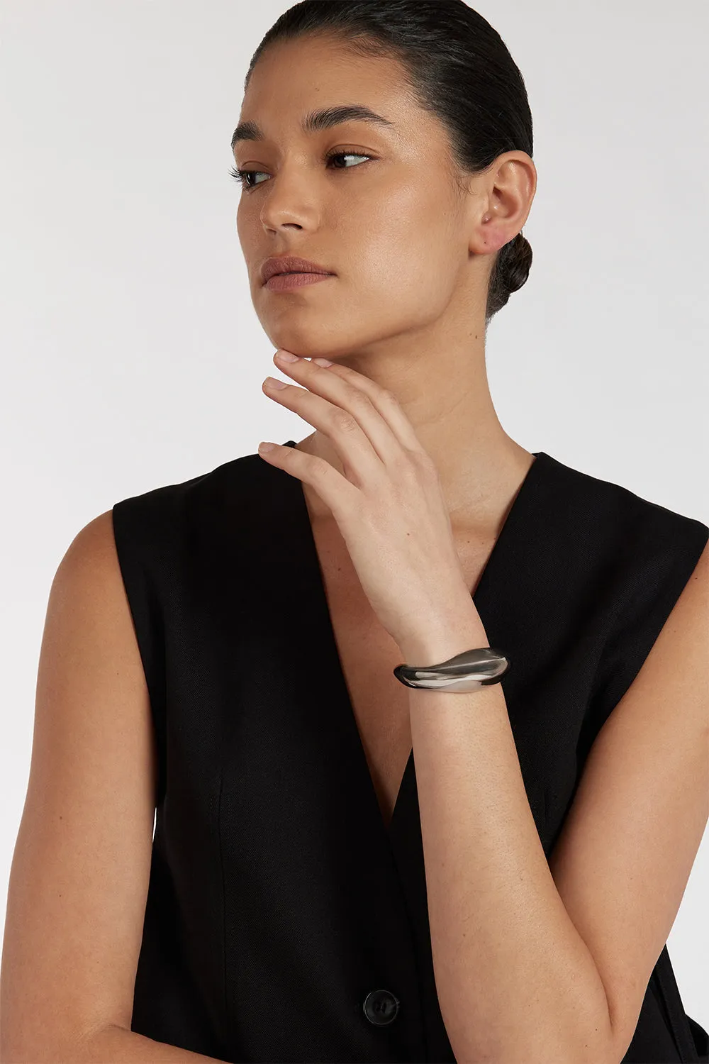 Dissh MÉGA WAVE STERLING SILVER CUFF BRACELET