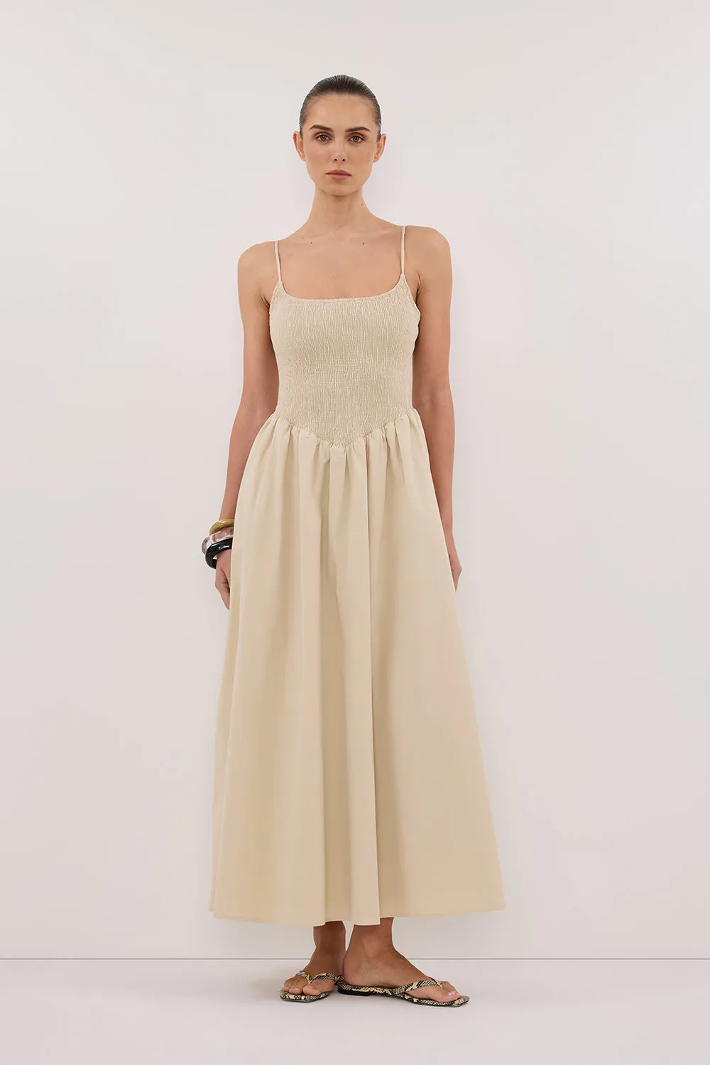 Dissh MILANO STONE COTTON MIDI DRESS
