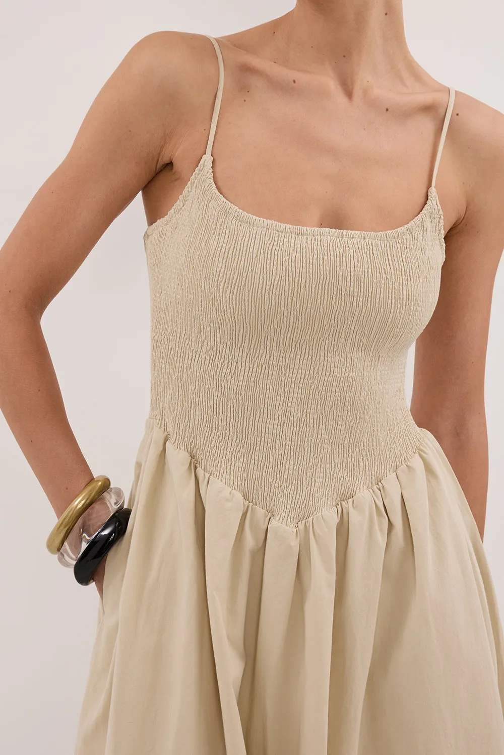 Dissh MILANO STONE COTTON MIDI DRESS