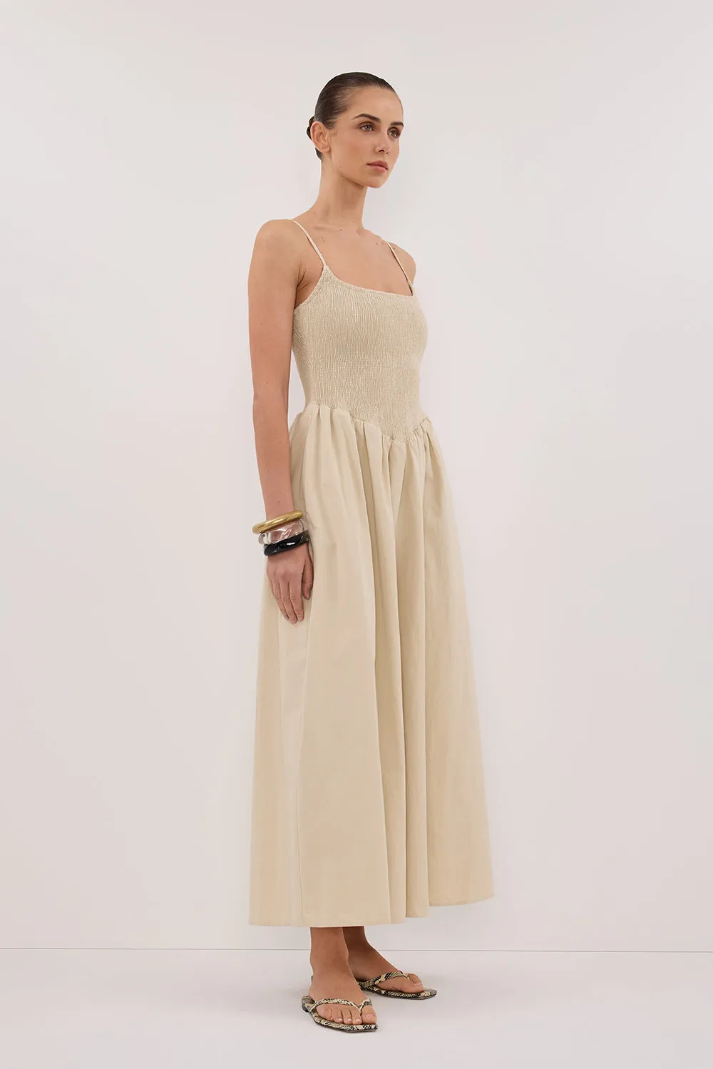 Dissh MILANO STONE COTTON MIDI DRESS