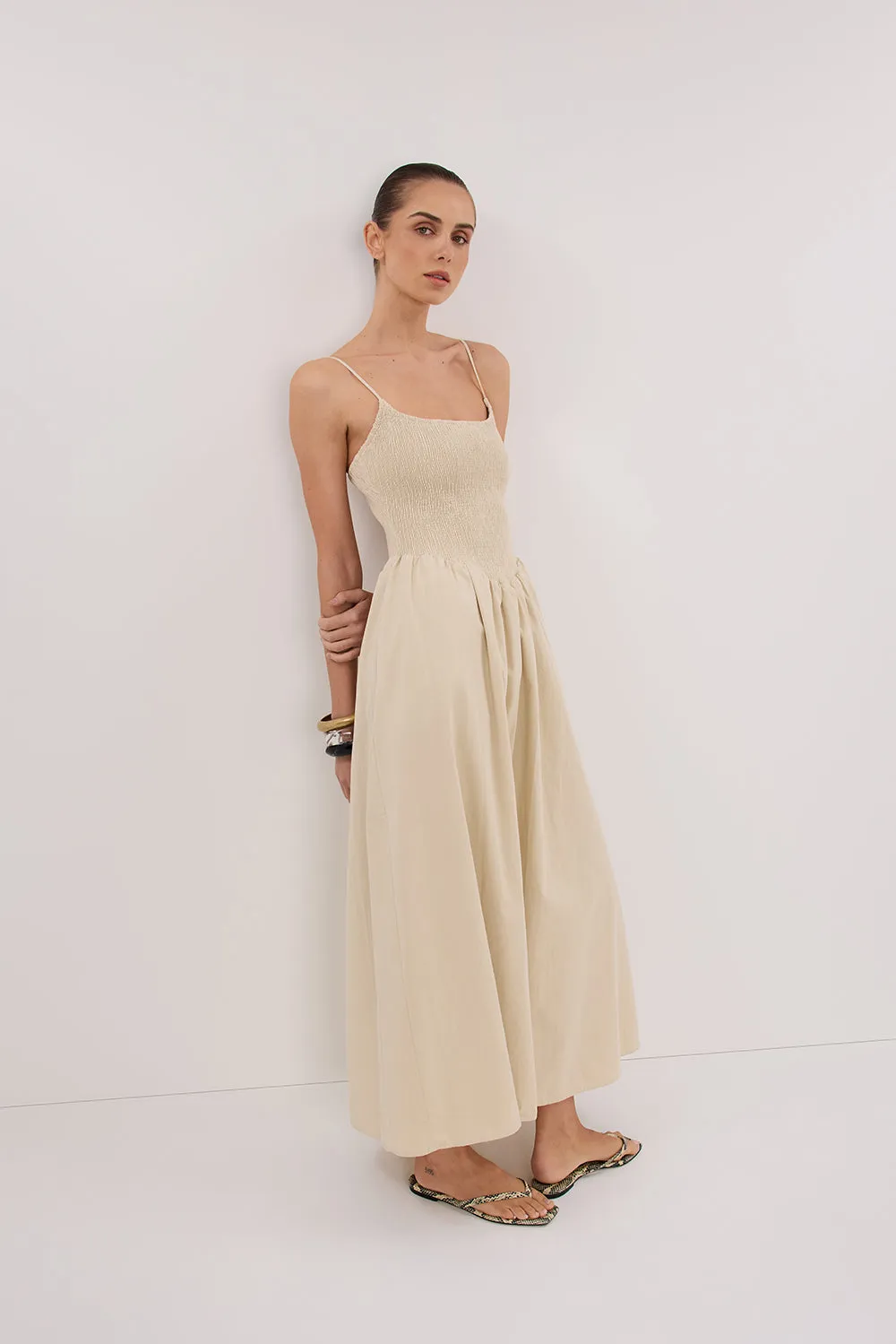 Dissh MILANO STONE COTTON MIDI DRESS