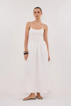 Dissh MILANO WHITE COTTON MIDI DRESS