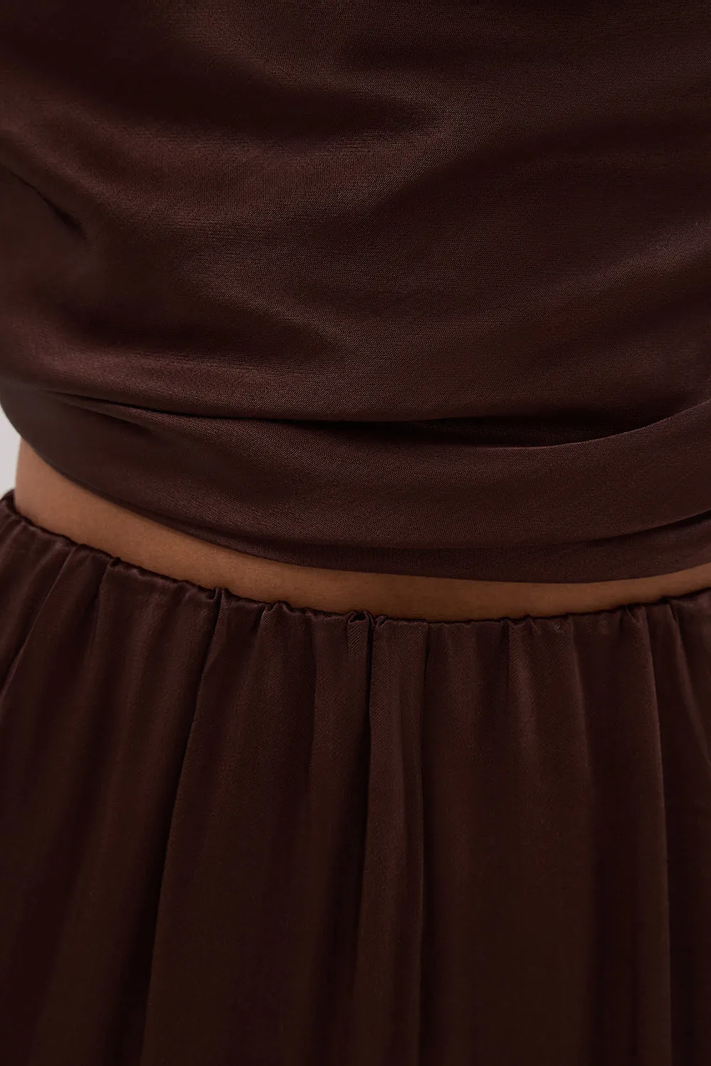 Dissh MONICA BITTER CHOC SATIN PANT