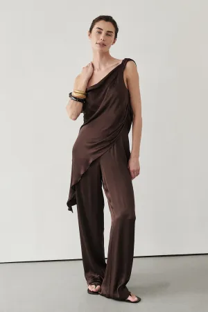 Dissh MONICA BITTER CHOC SATIN PANT