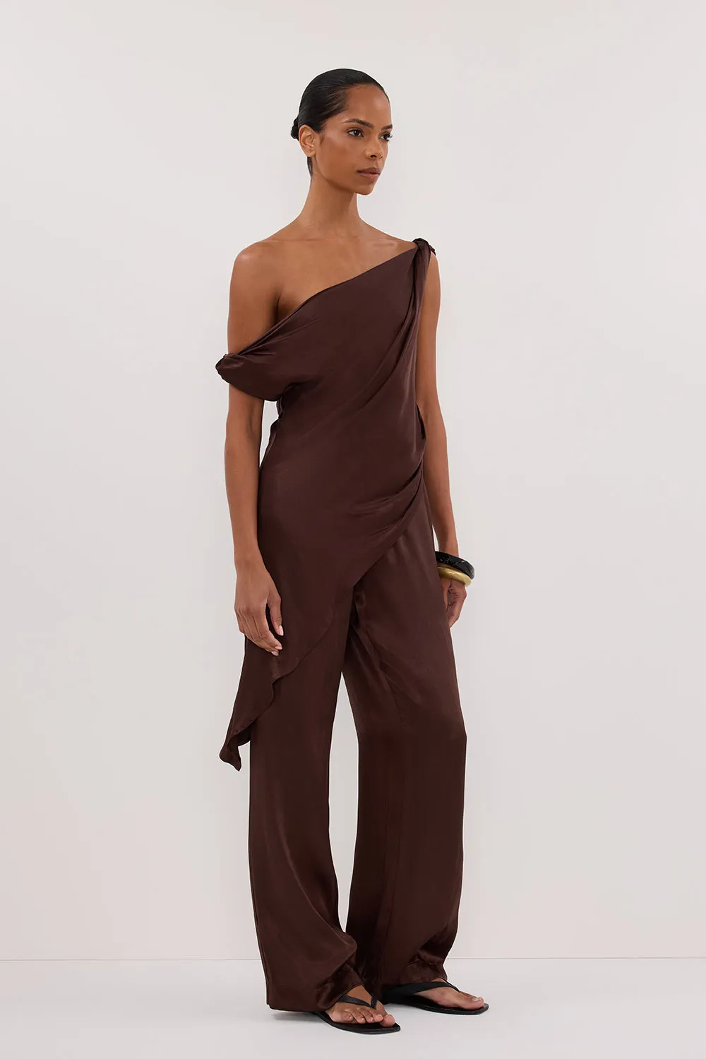 Dissh MONICA BITTER CHOC SATIN PANT