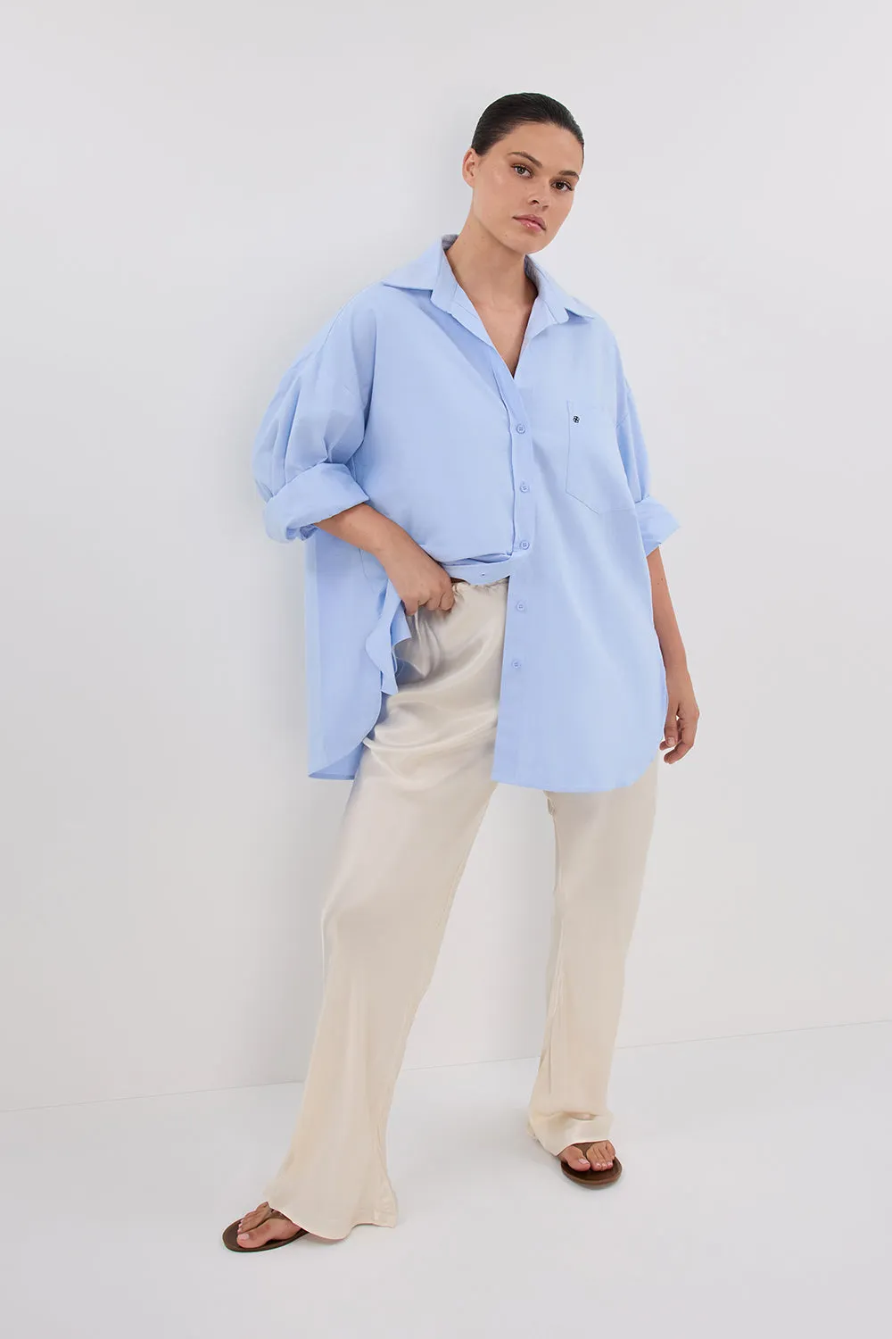 Dissh MYKA CREAM SATIN PANT