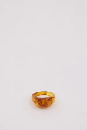 Dissh NOAH THE LABEL BROWN CHUNKY RESIN RING