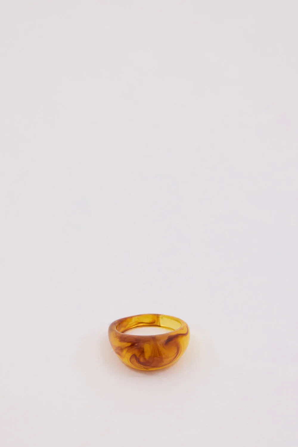 Dissh NOAH THE LABEL BROWN CHUNKY RESIN RING