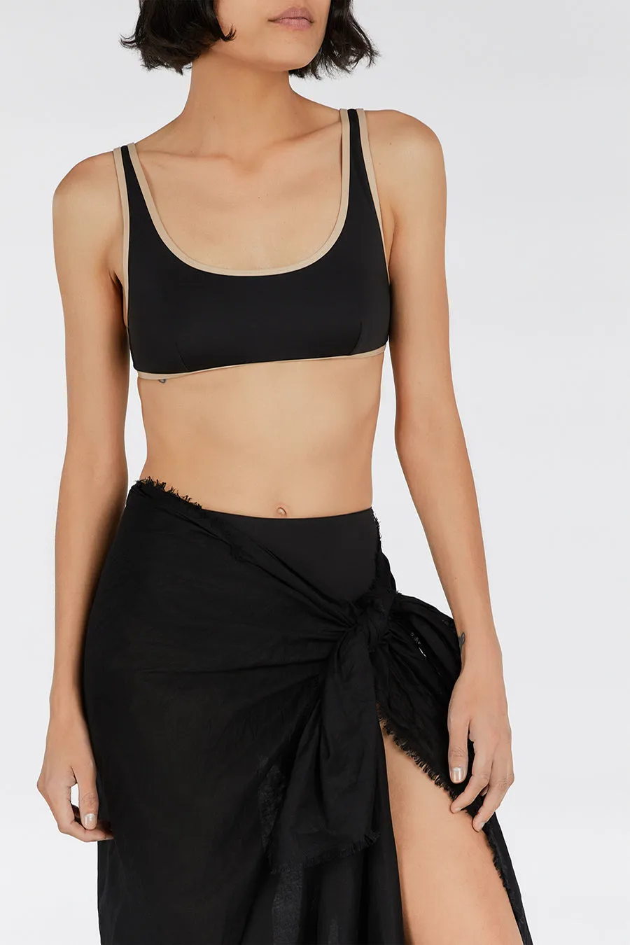 Dissh NOVA BLACK LINEN SARONG