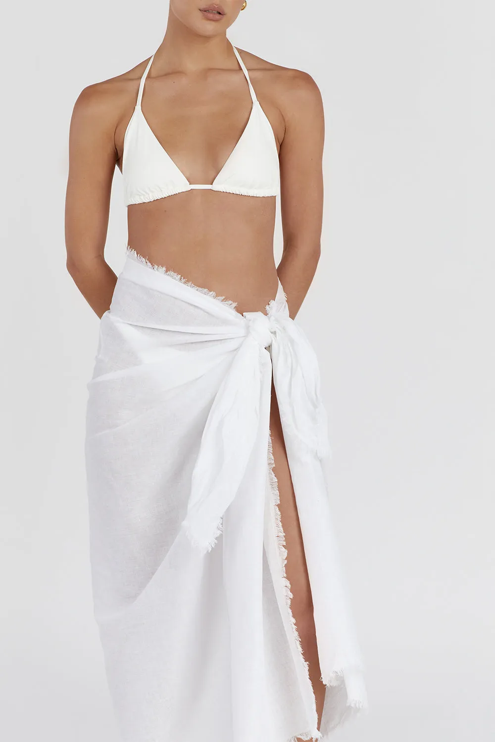 Dissh NOVA WHITE LINEN SARONG