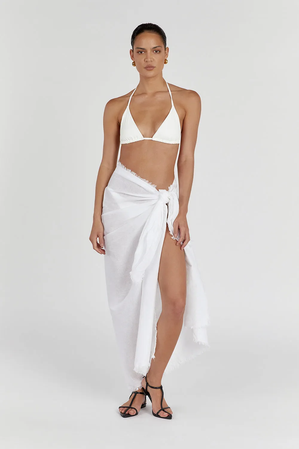 Dissh NOVA WHITE LINEN SARONG