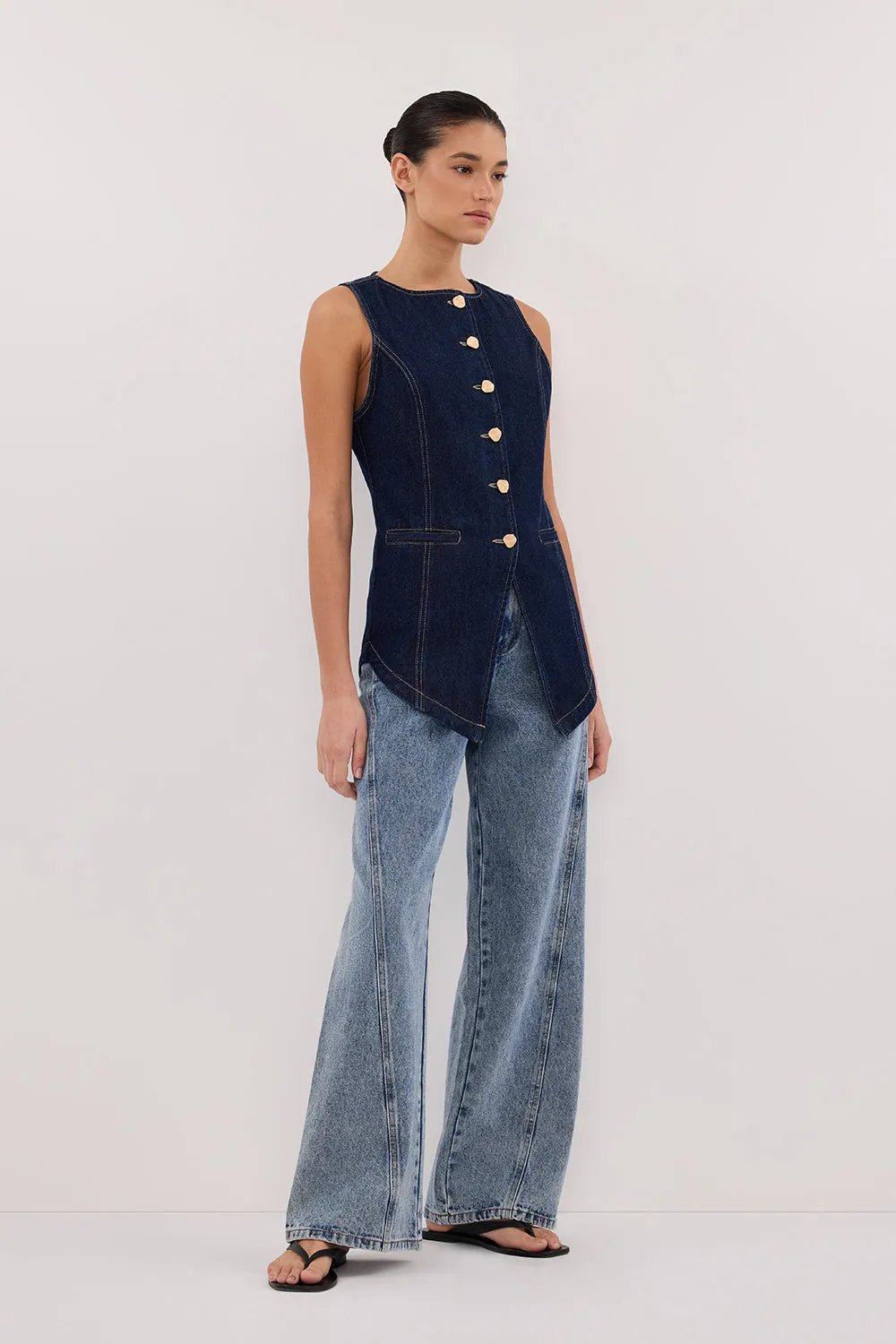 Dissh OLLY INDIGO DENIM VEST