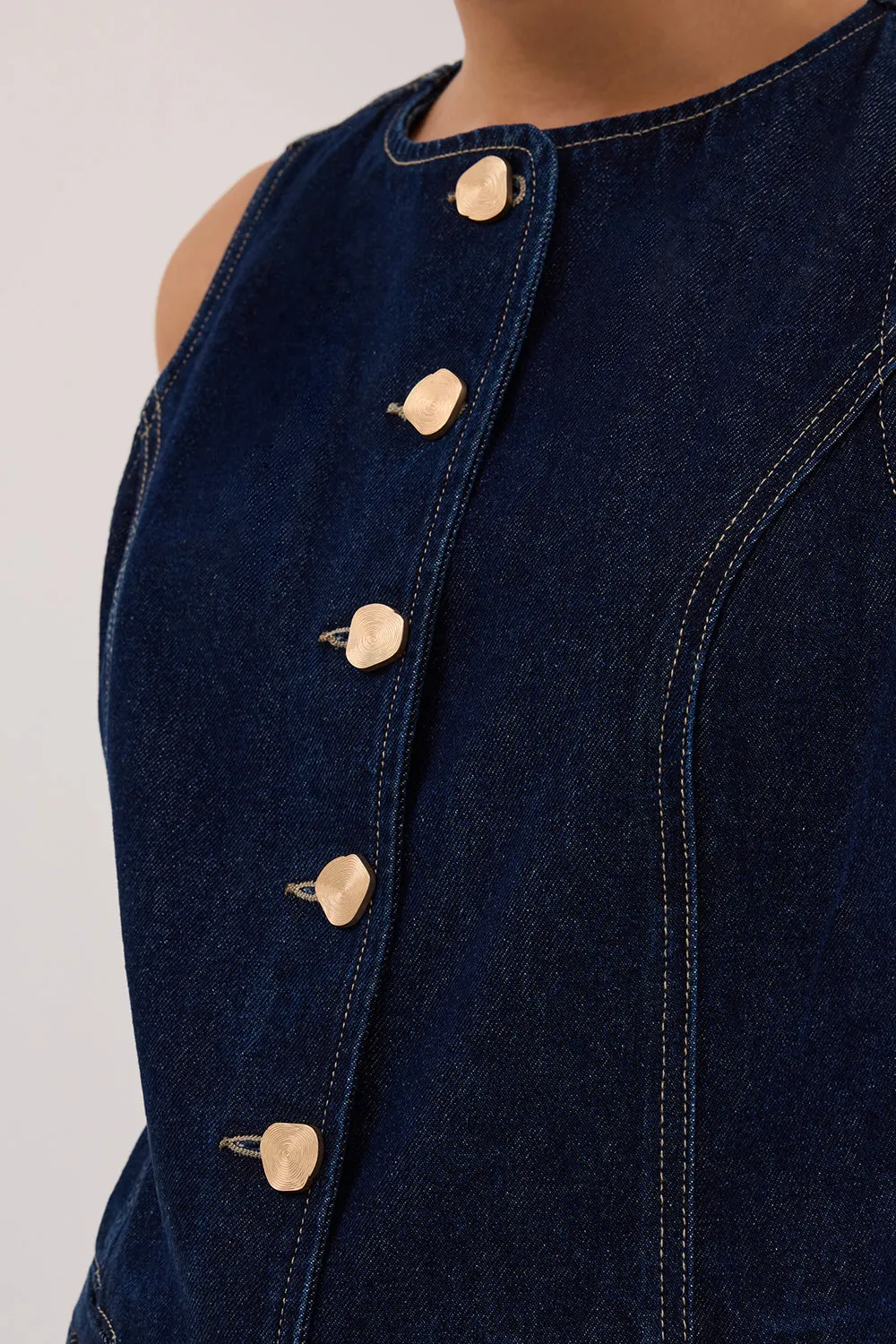 Dissh OLLY INDIGO DENIM VEST