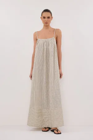 Dissh PALMA CREAM SILK BLEND MIDI DRESS