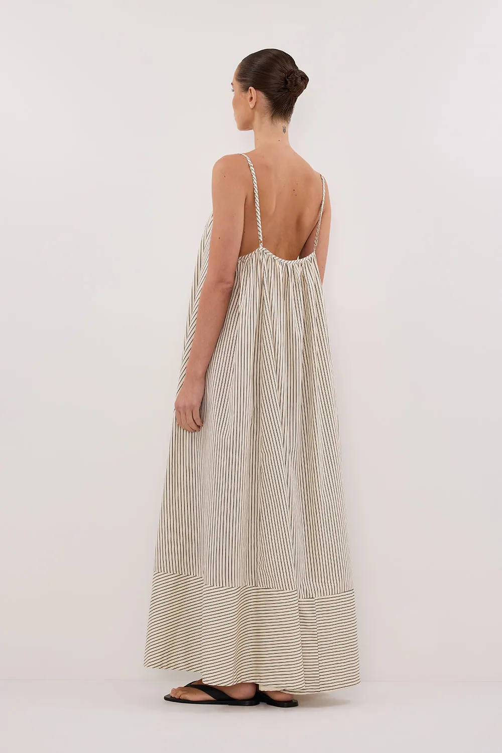 Dissh PALMA CREAM SILK BLEND MIDI DRESS