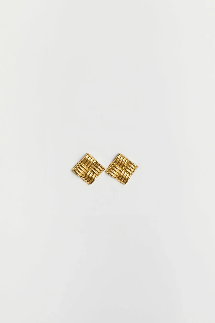 Dissh PORTER CUSHION GOLD EARRINGS