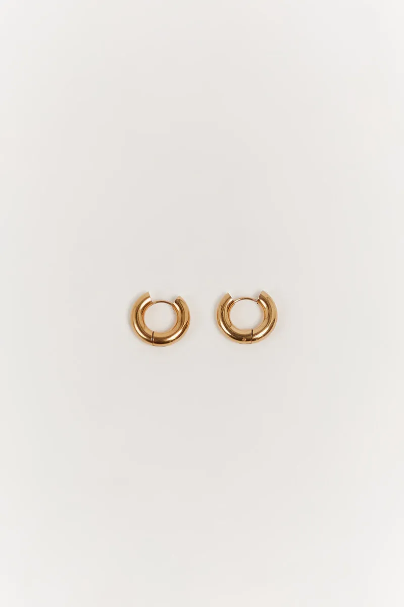 Dissh PORTER MINI MARGOT GOLD HOOP EARRINGS