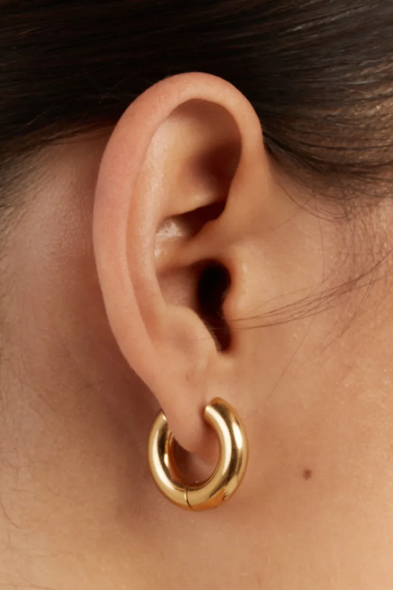 Dissh PORTER MINI MARGOT GOLD HOOP EARRINGS