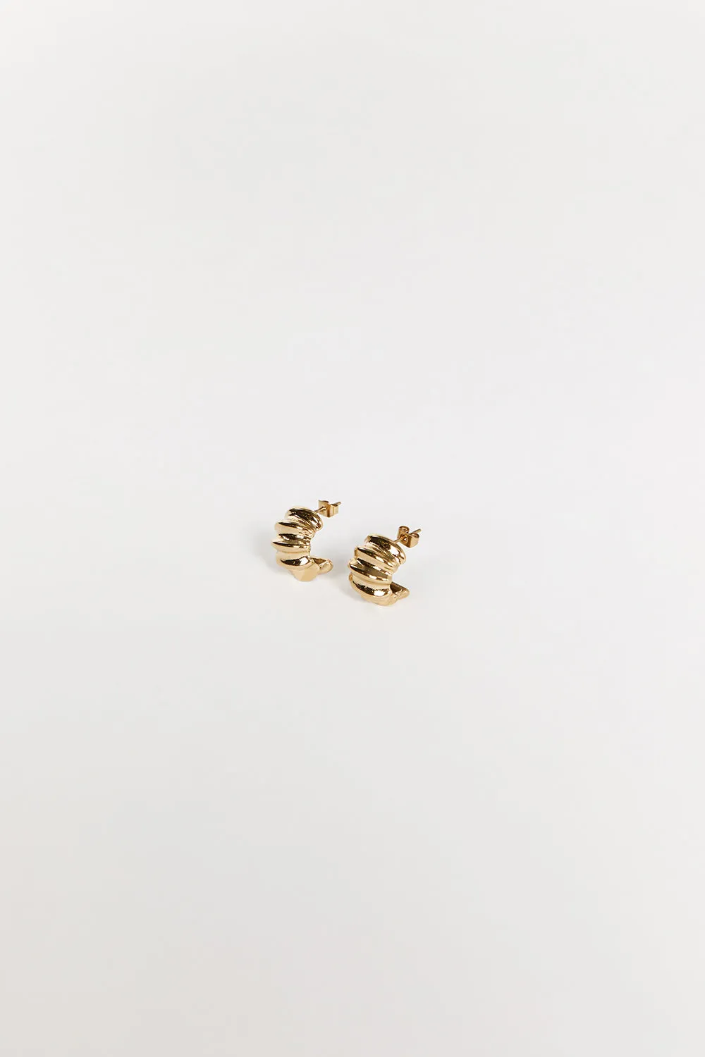 Dissh PORTER SNAIL GOLD EARRINGS
