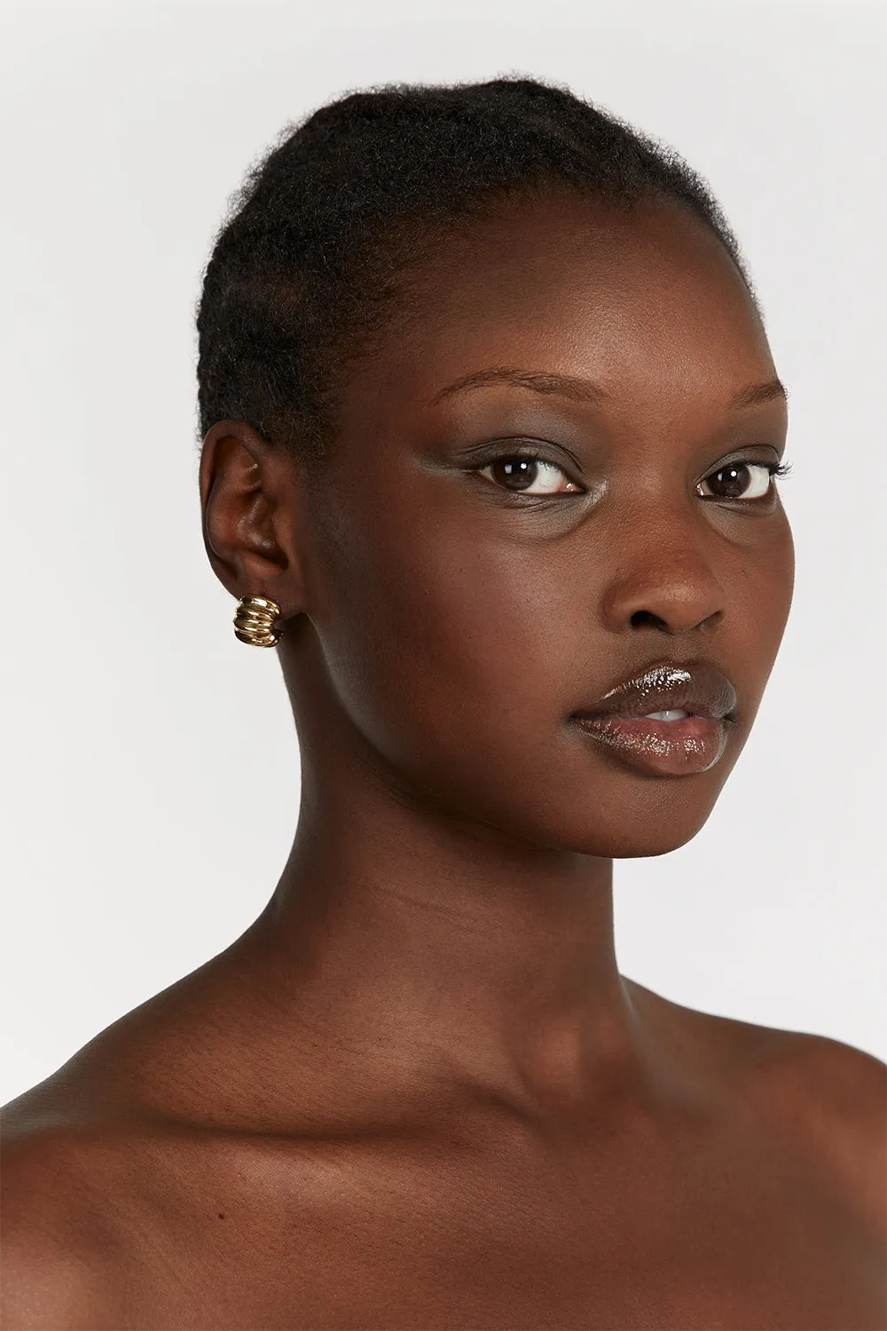 Dissh PORTER SNAIL GOLD EARRINGS